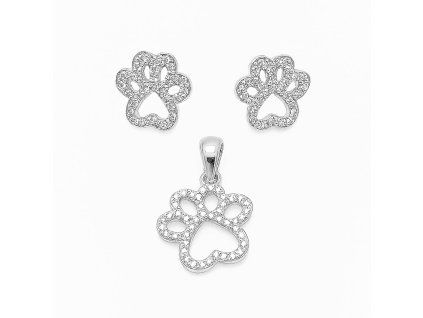 elegantny set striebro 925 labka so zirkonmi